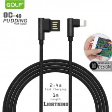 USB kabl za iphone 1m 90° GOLF GC-48I crni